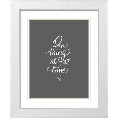 One White Modern Wood Framed Art Print with Double Matting by Batista, Dee