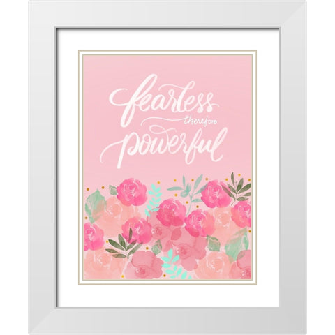 Powerful White Modern Wood Framed Art Print with Double Matting by Batista, Dee