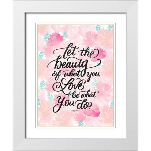 Beauty White Modern Wood Framed Art Print with Double Matting by Batista, Dee
