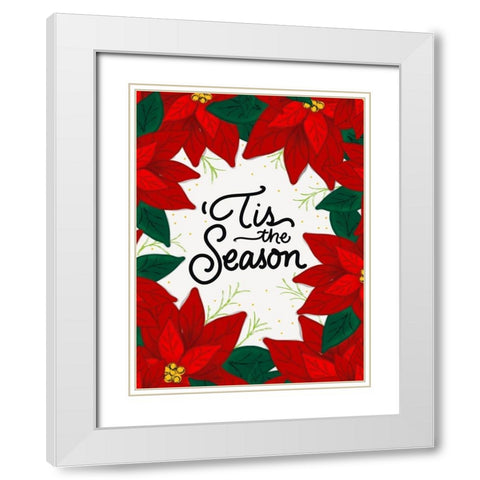 Tis the Season White Modern Wood Framed Art Print with Double Matting by Batista, Dee