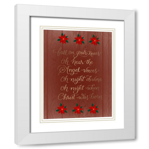 Fall on Your Knees White Modern Wood Framed Art Print with Double Matting by Batista, Dee
