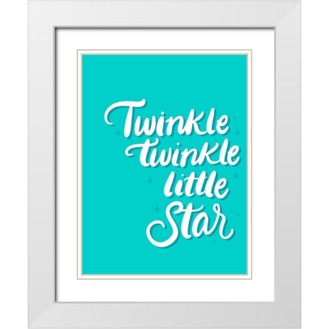 Twinkle White Modern Wood Framed Art Print with Double Matting by Batista, Dee