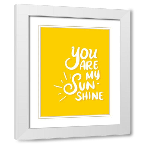 Sunshine White Modern Wood Framed Art Print with Double Matting by Batista, Dee
