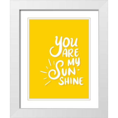 Sunshine White Modern Wood Framed Art Print with Double Matting by Batista, Dee