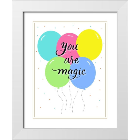 Magic White Modern Wood Framed Art Print with Double Matting by Batista, Dee