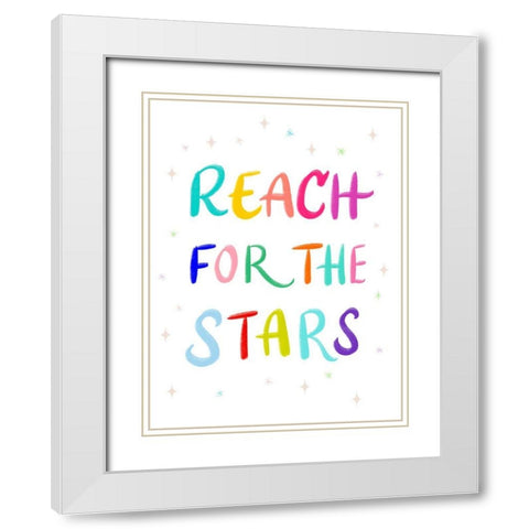 Stars White Modern Wood Framed Art Print with Double Matting by Batista, Dee