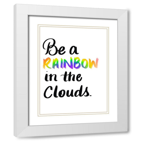 Rainbow White Modern Wood Framed Art Print with Double Matting by Batista, Dee
