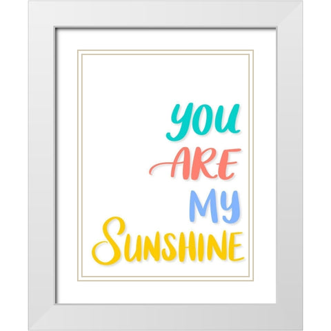 My Sunshine White Modern Wood Framed Art Print with Double Matting by Batista, Dee