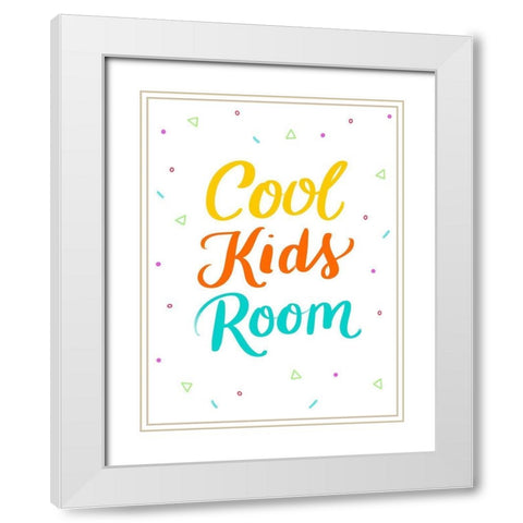 Cool White Modern Wood Framed Art Print with Double Matting by Batista, Dee