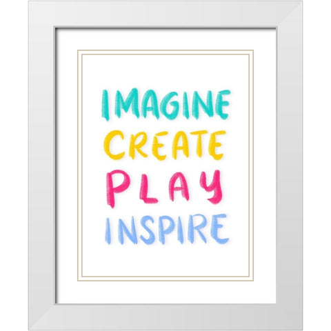 Imagine White Modern Wood Framed Art Print with Double Matting by Batista, Dee