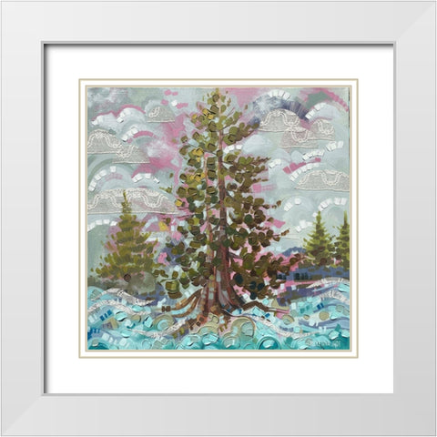 Mama Cedar White Modern Wood Framed Art Print with Double Matting by Ihde, McKenna