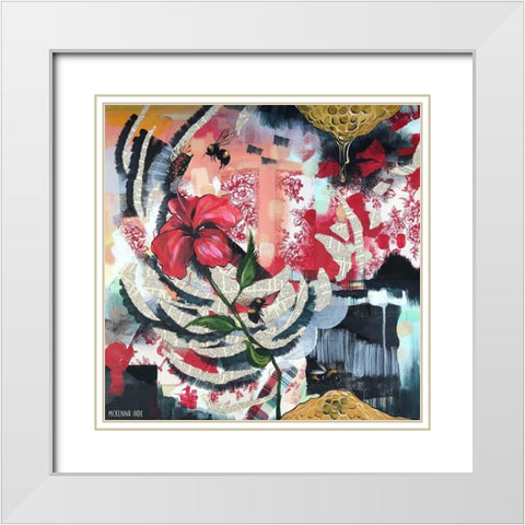 HiBeeScus White Modern Wood Framed Art Print with Double Matting by Ihde, McKenna