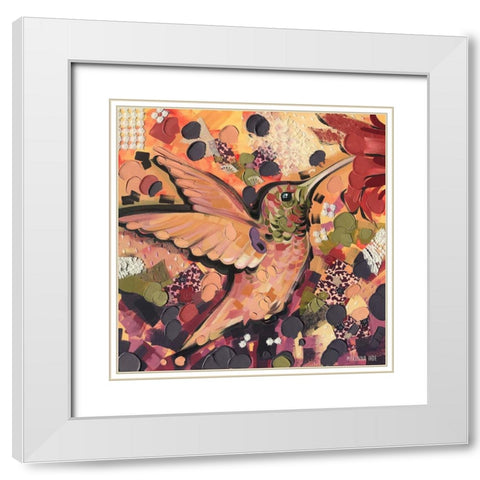 Hummingbird II White Modern Wood Framed Art Print with Double Matting by Ihde, McKenna