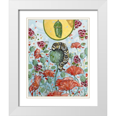 Evolve White Modern Wood Framed Art Print with Double Matting by Ihde, McKenna