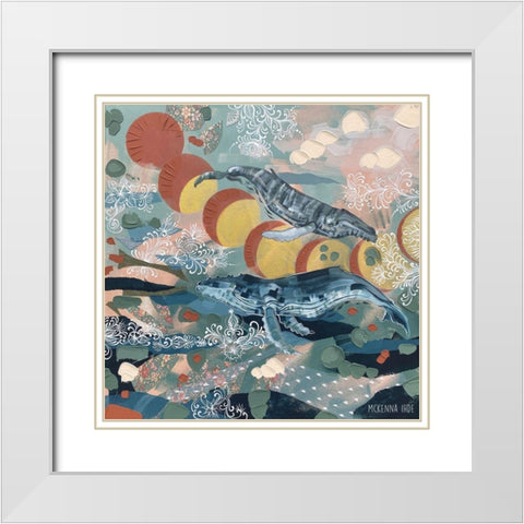 Synchronicity White Modern Wood Framed Art Print with Double Matting by Ihde, McKenna