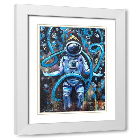 Moonman White Modern Wood Framed Art Print with Double Matting by Ihde, McKenna