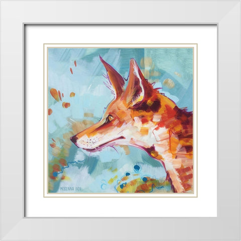 Foxy White Modern Wood Framed Art Print with Double Matting by Ihde, McKenna