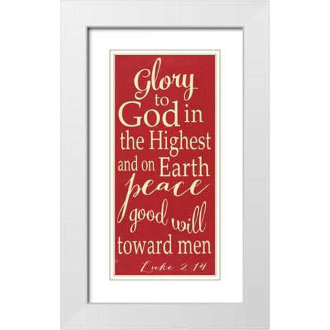 Glory to God White Modern Wood Framed Art Print with Double Matting by Words for the Soul