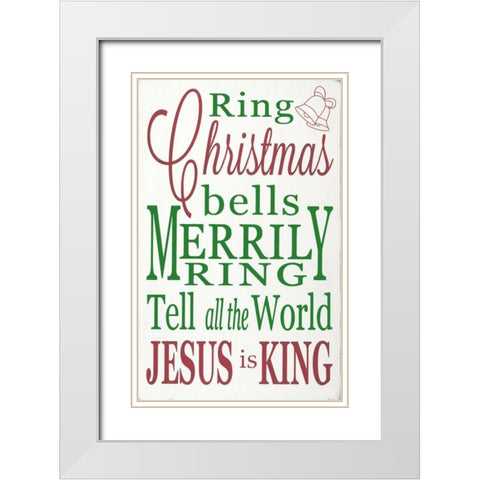 Jesus is King White Modern Wood Framed Art Print with Double Matting by Words for the Soul