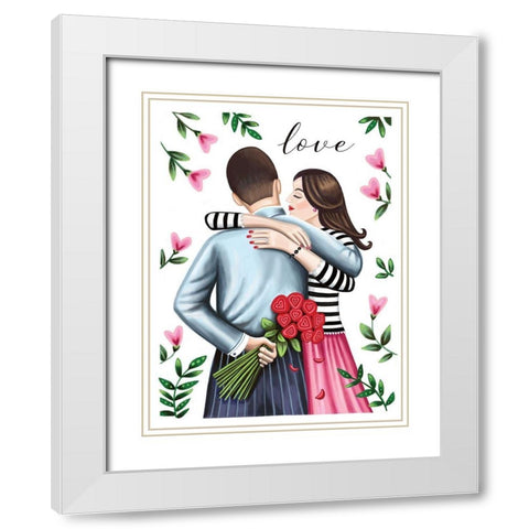 In Love White Modern Wood Framed Art Print with Double Matting by Tyndall, Elizabeth