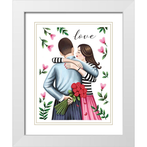 In Love White Modern Wood Framed Art Print with Double Matting by Tyndall, Elizabeth