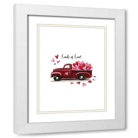 Loads of Love White Modern Wood Framed Art Print with Double Matting by Tyndall, Elizabeth
