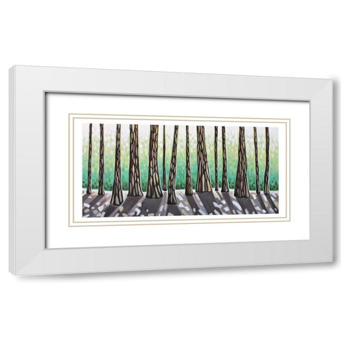 Beyond the Shadows White Modern Wood Framed Art Print with Double Matting by Tyndall, Elizabeth