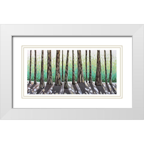 Beyond the Shadows White Modern Wood Framed Art Print with Double Matting by Tyndall, Elizabeth