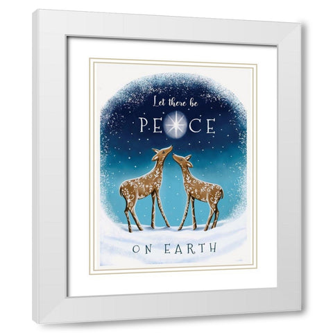 Let There Be Peace White Modern Wood Framed Art Print with Double Matting by Tyndall, Elizabeth