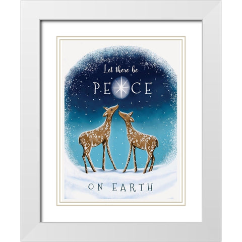 Let There Be Peace White Modern Wood Framed Art Print with Double Matting by Tyndall, Elizabeth