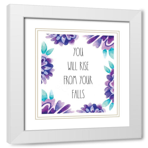 You Will Rise White Modern Wood Framed Art Print with Double Matting by Tyndall, Elizabeth