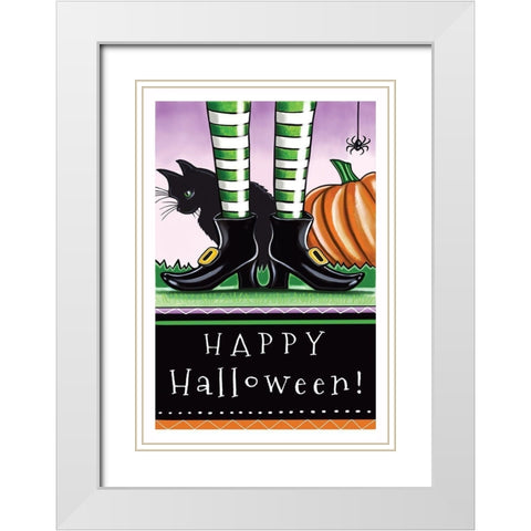 Witchs Shoes White Modern Wood Framed Art Print with Double Matting by Tyndall, Elizabeth