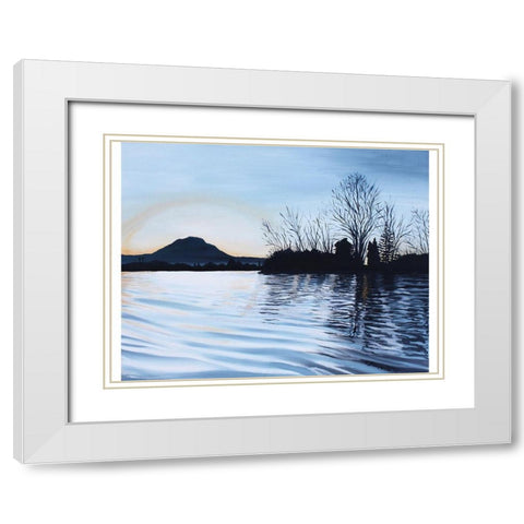 Dusk on Diablo White Modern Wood Framed Art Print with Double Matting by Tyndall, Elizabeth