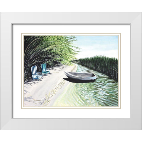 Just You and I White Modern Wood Framed Art Print with Double Matting by Tyndall, Elizabeth