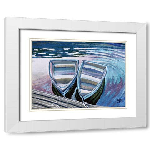 Side by Side White Modern Wood Framed Art Print with Double Matting by Tyndall, Elizabeth