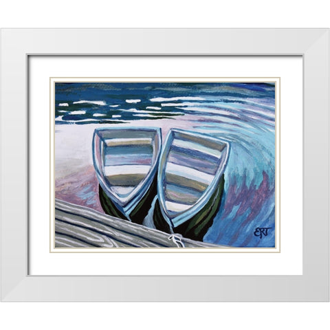 Side by Side White Modern Wood Framed Art Print with Double Matting by Tyndall, Elizabeth