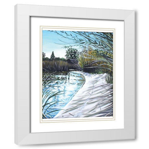 Sandy Reeds White Modern Wood Framed Art Print with Double Matting by Tyndall, Elizabeth