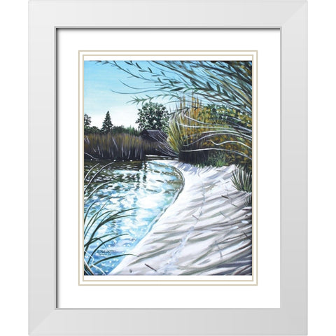 Sandy Reeds White Modern Wood Framed Art Print with Double Matting by Tyndall, Elizabeth