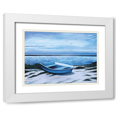 Take Me There White Modern Wood Framed Art Print with Double Matting by Tyndall, Elizabeth