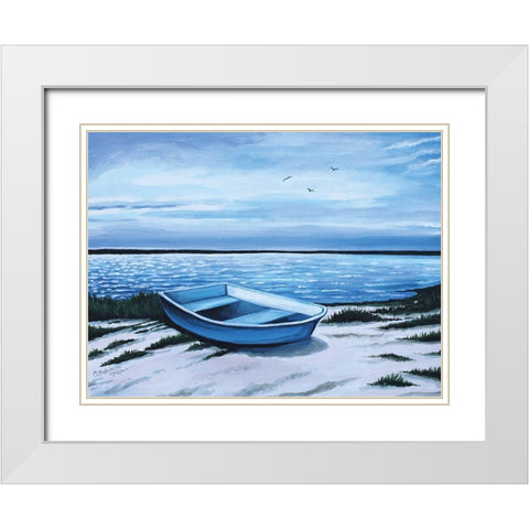 Take Me There White Modern Wood Framed Art Print with Double Matting by Tyndall, Elizabeth