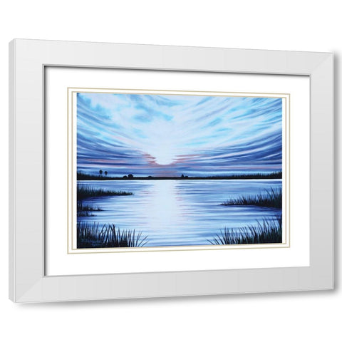 The Sunset White Modern Wood Framed Art Print with Double Matting by Tyndall, Elizabeth