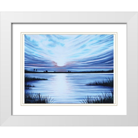 The Sunset White Modern Wood Framed Art Print with Double Matting by Tyndall, Elizabeth