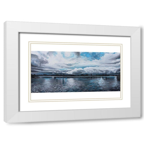 Panoramic Painting White Modern Wood Framed Art Print with Double Matting by Tyndall, Elizabeth