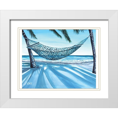 Sand and Shadows White Modern Wood Framed Art Print with Double Matting by Tyndall, Elizabeth