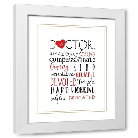 Art Doctor White Modern Wood Framed Art Print with Double Matting by Tyndall, Elizabeth