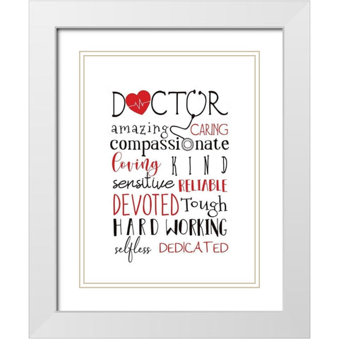 Art Doctor White Modern Wood Framed Art Print with Double Matting by Tyndall, Elizabeth