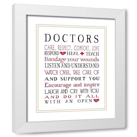 Art Doctor II White Modern Wood Framed Art Print with Double Matting by Tyndall, Elizabeth