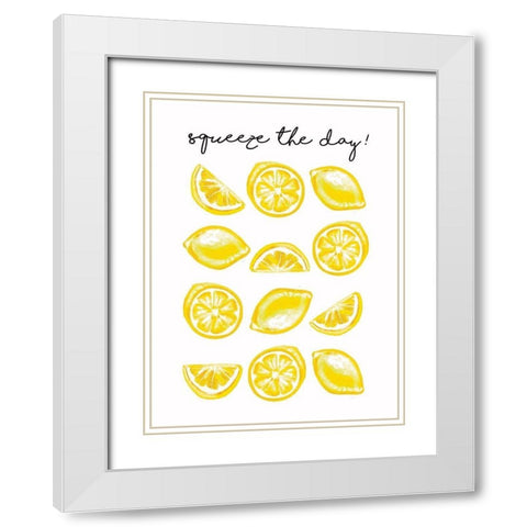 Squeeze the Day White Modern Wood Framed Art Print with Double Matting by Tyndall, Elizabeth