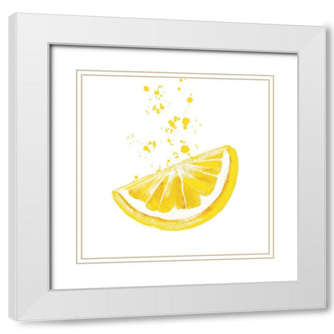 The Squeezed Lemon White Modern Wood Framed Art Print with Double Matting by Tyndall, Elizabeth