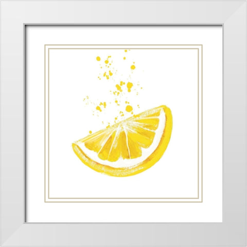 The Squeezed Lemon White Modern Wood Framed Art Print with Double Matting by Tyndall, Elizabeth